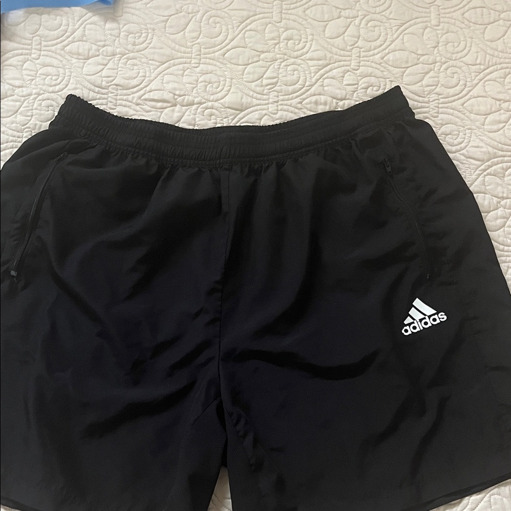 adidas Black Men's Athletic Shorts with Logo